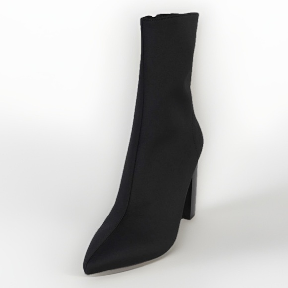 Jeffrey Campbell Women's SIREN Stretch Pointed Toe Boots Black Size 7.5M - Picture 1 of 8